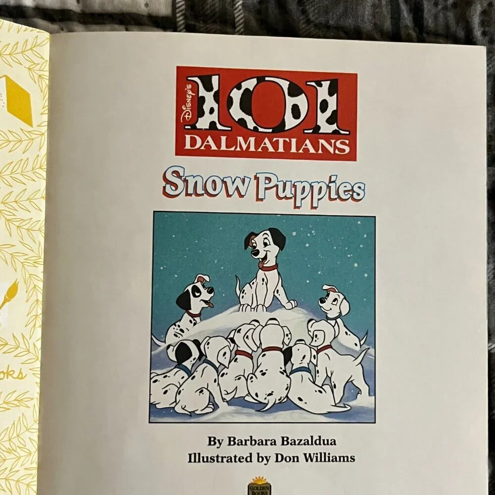 GOLDEN BOOKS 101 Dalmatians Snow Puppies Little Golden Book 1996 Disney 1st Ed